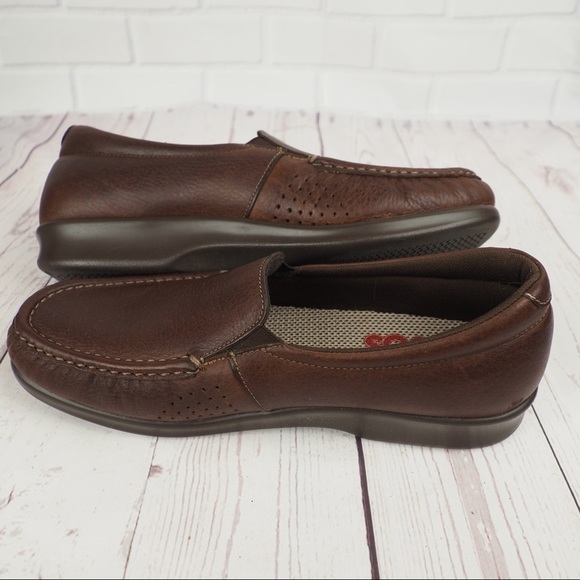 SAS sz 8.5N brown leather comfort loafers - Picture 8 of 12